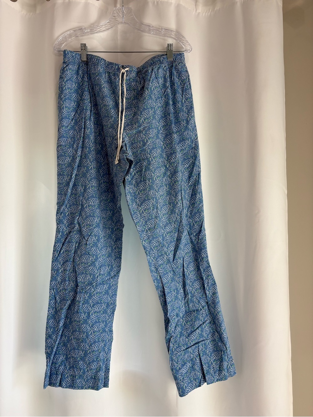 Vineyard Vines Blue Cotton Printed Drawstring Pajama Pants